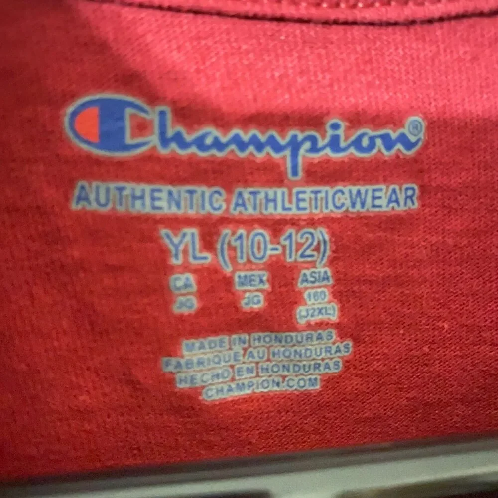 #8682 CHAMPION STANFORD PAC 12 SOCCER T SHIRT SIZE YL 10-12